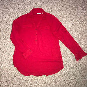 New York & Company Button Blouse